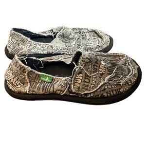 Sanuk Kids Sidewalk Surfers Vagabond Shoes Size 12